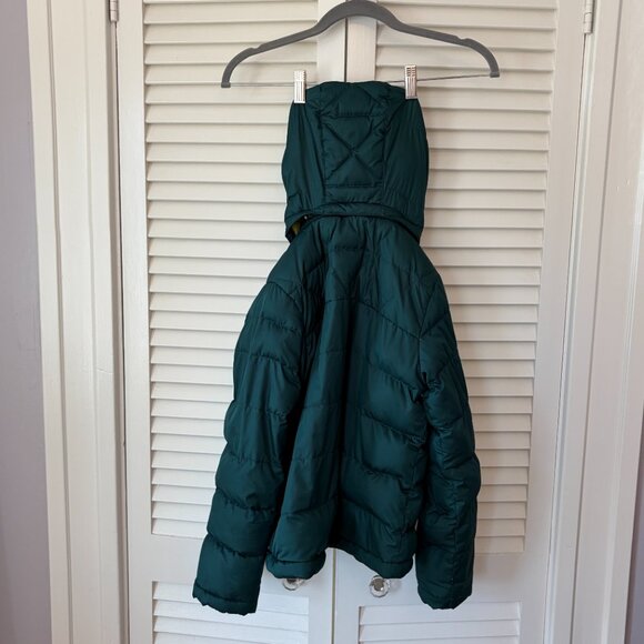 L.L. Bean boys' down jacket small 8 puffer quilted hooded green - Picture 6 of 11